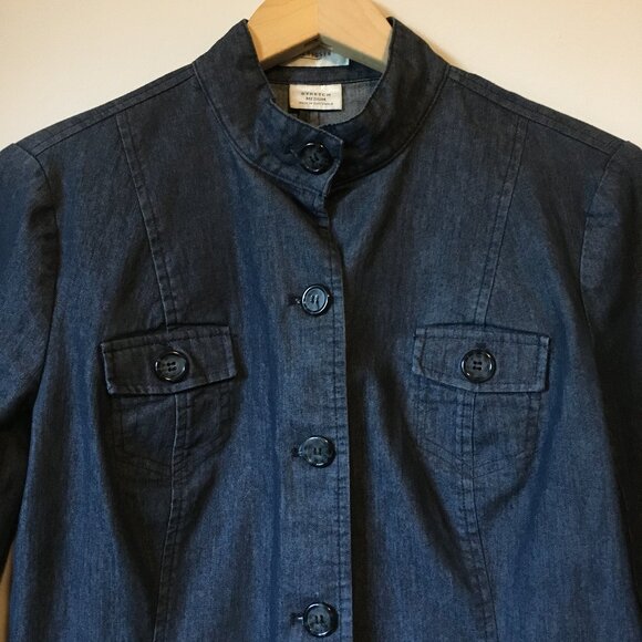 Van Heusen Dark Blue Denim Jean Jacket - Picture 3 of 16